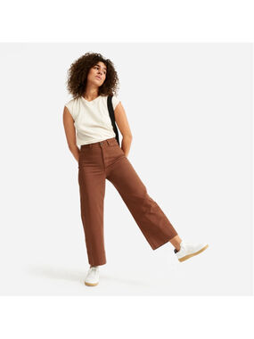 EVERLANE Wide Leg Chino Brown Pants, Casual Office, Sz 6